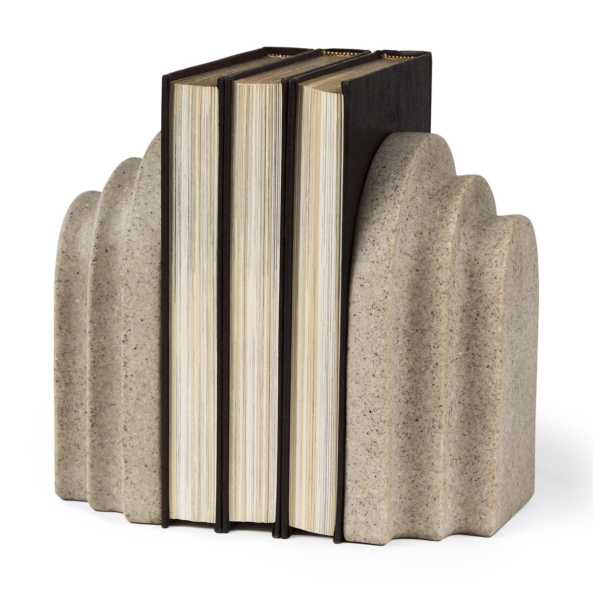 Mercana Empire Sandstone Resin Arc Book End Set