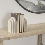 Mercana Empire Sandstone Resin Arc Book End Set