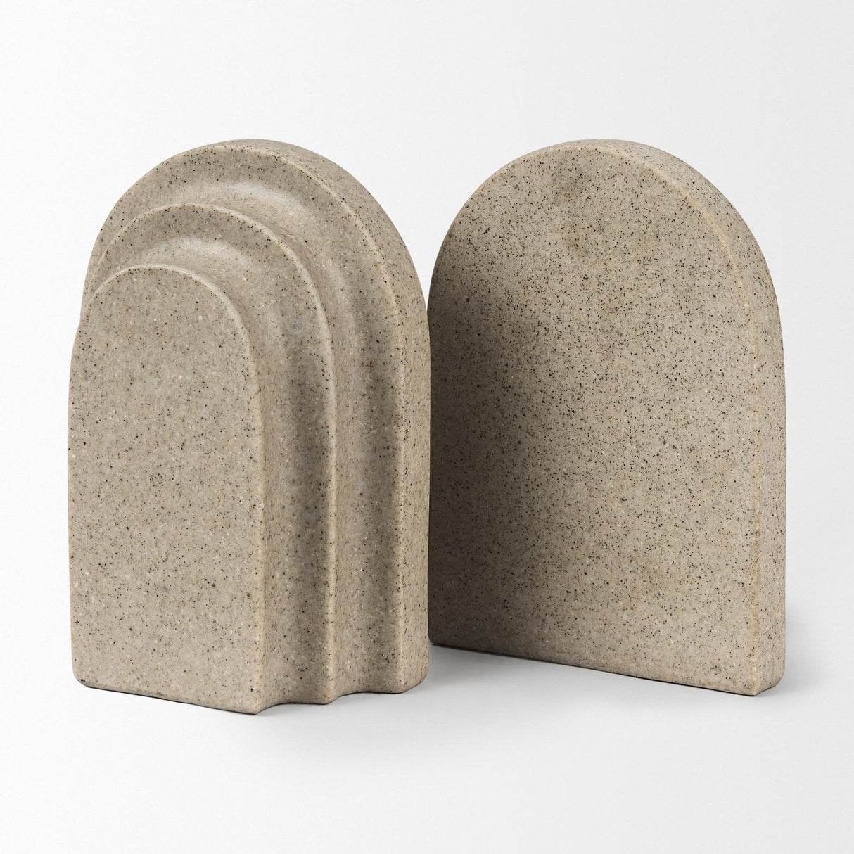 Mercana Empire Sandstone Resin Arc Book End Set