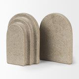 Mercana Empire Sandstone Resin Arc Book End Set