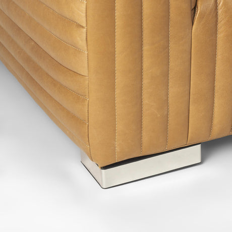 Mercana Ricciardo Cognac Leather Upholstered Arm Chair