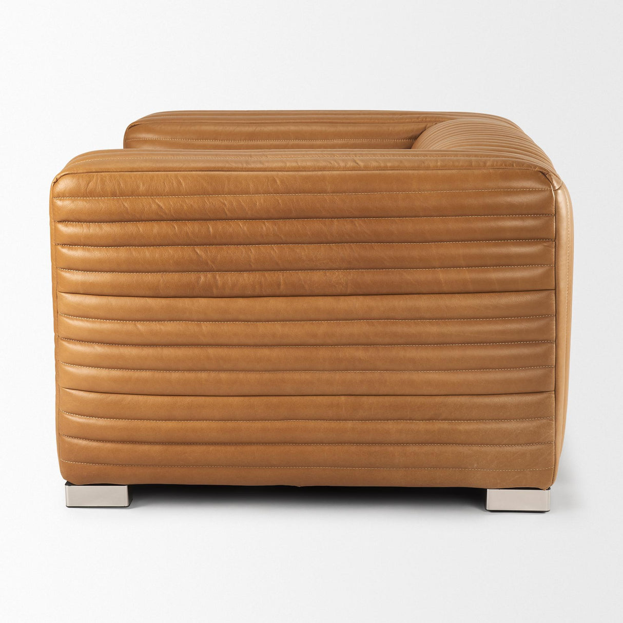 Mercana Ricciardo Cognac Leather Upholstered Arm Chair