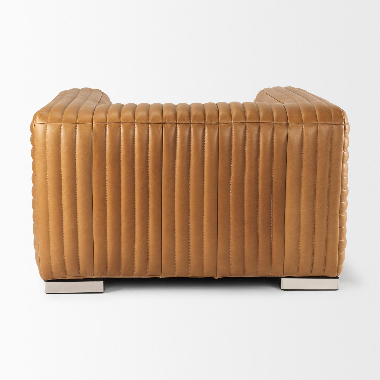 Mercana Ricciardo Cognac Leather Upholstered Arm Chair