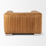 Mercana Ricciardo Cognac Leather Upholstered Arm Chair