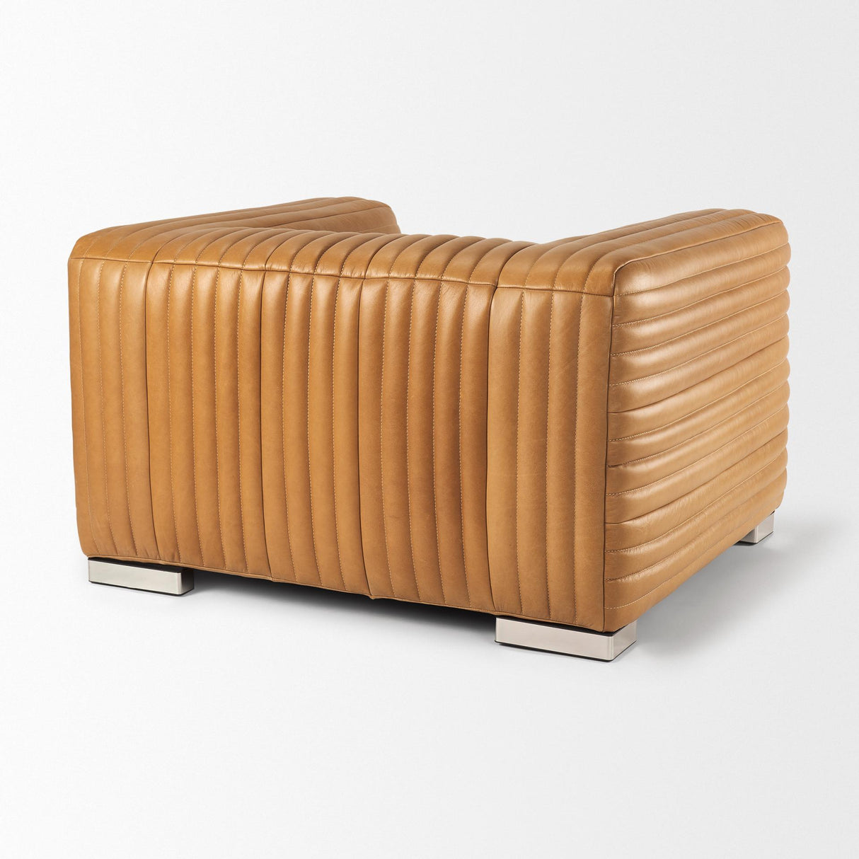 Mercana Ricciardo Cognac Leather Upholstered Arm Chair