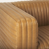Mercana Ricciardo Cognac Leather Upholstered Arm Chair