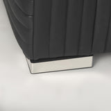 Mercana Ricciardo Black Leather Upholstered Arm Chair