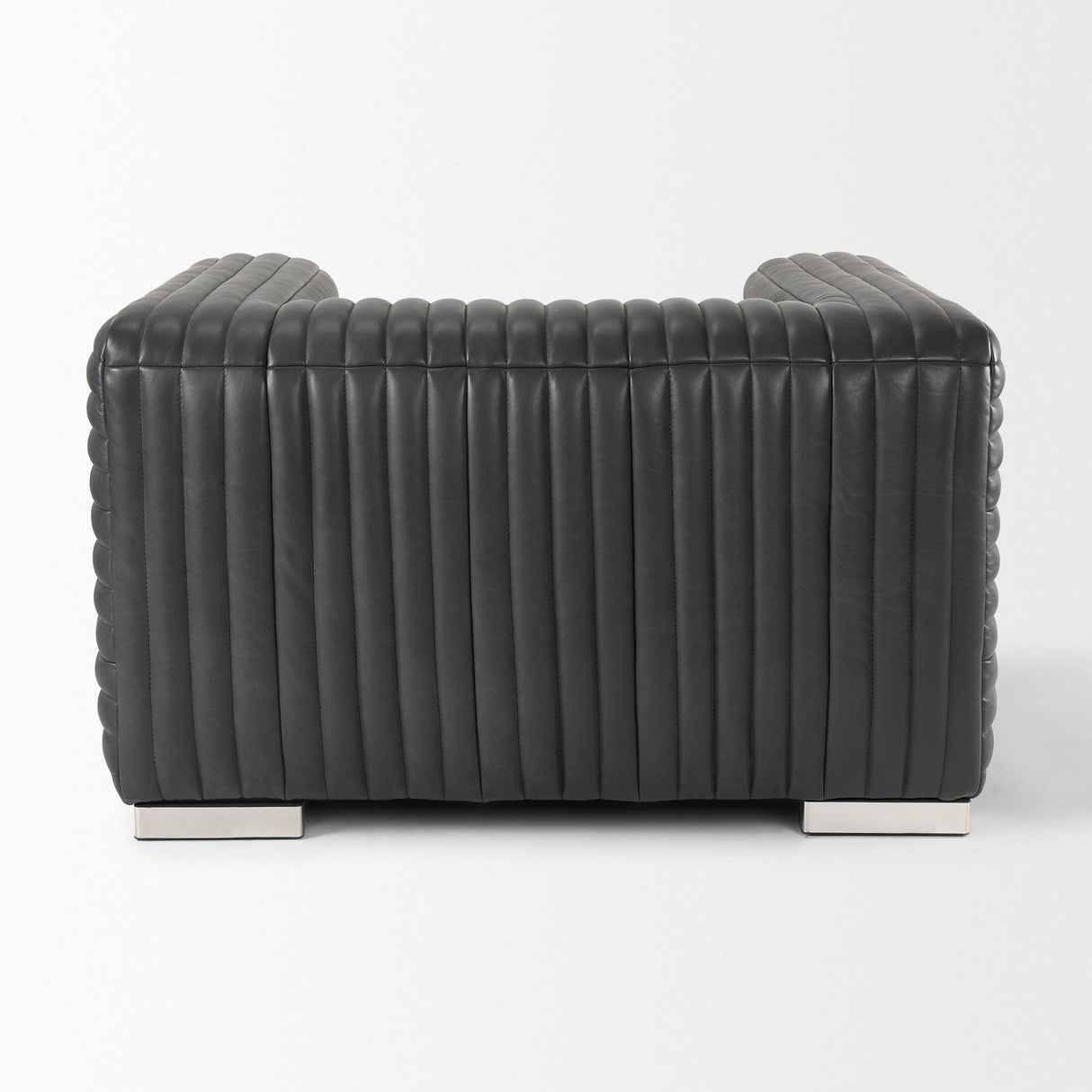 Mercana Ricciardo Black Leather Upholstered Arm Chair