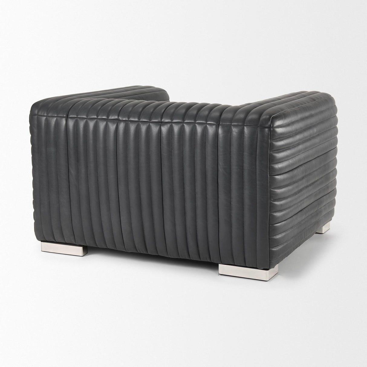 Mercana Ricciardo Black Leather Upholstered Arm Chair