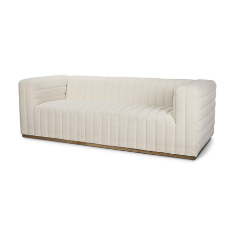 Mercana Ricciardo Cream Boucle 3-Seater Sofa