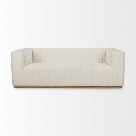 Mercana Ricciardo Cream Boucle 3-Seater Sofa