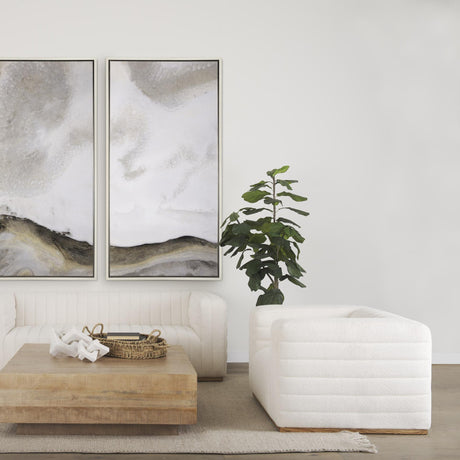 Mercana Ricciardo Cream Boucle Upholstered Arm Chair