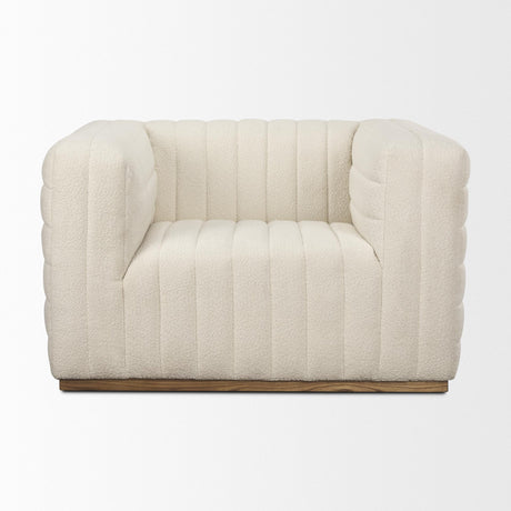 Mercana Ricciardo Cream Boucle Upholstered Arm Chair