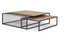 Mercana Miles Black Metal w/ Light Wood Nesting Coffee Table