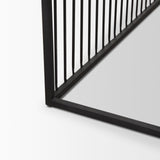 Mercana Miles Black Metal w/ Light Wood Nesting Coffee Table