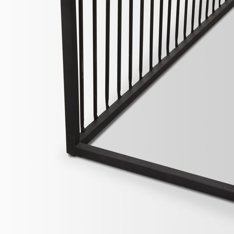 Mercana Miles Black Metal w/ Light Wood Nesting Coffee Table