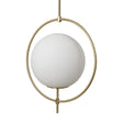 Mercana Farrah Frosted Glass Globe w/ Gold Metal Pendant Light