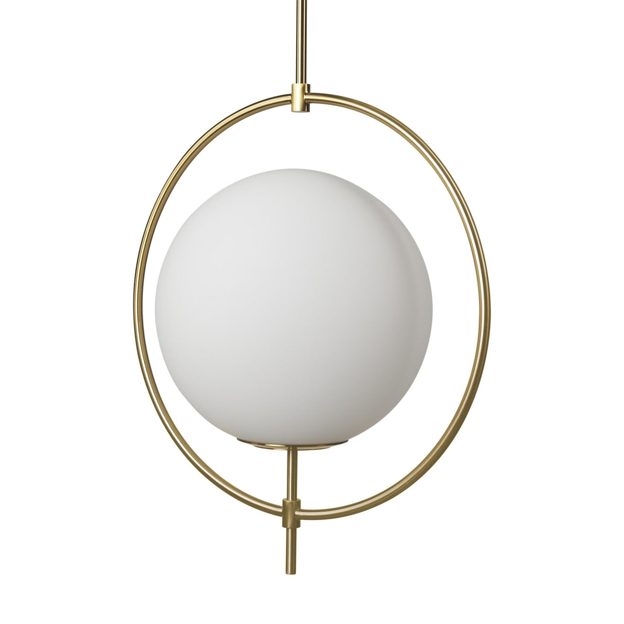 Mercana Farrah Frosted Glass Globe w/ Gold Metal Pendant Light