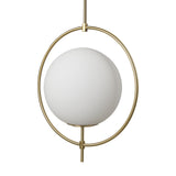 Mercana Farrah Frosted Glass Globe w/ Gold Metal Pendant Light