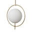 Mercana Farrah Frosted Glass Globe w/ Gold Metal Pendant Light