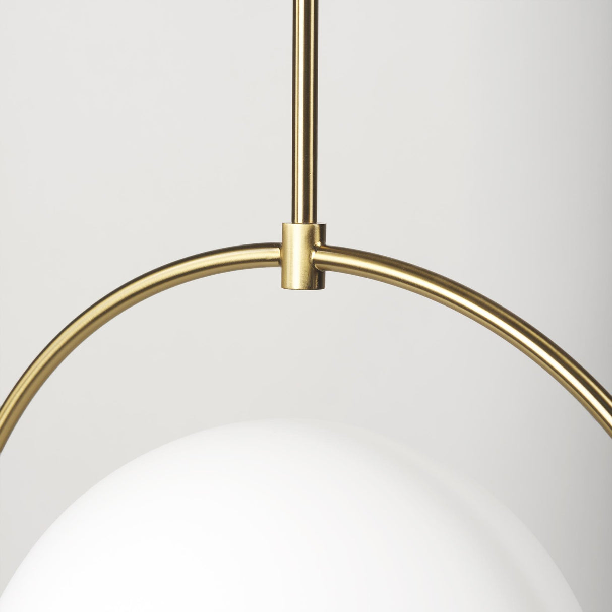 Mercana Farrah Frosted Glass Globe w/ Gold Metal Pendant Light