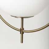 Mercana Farrah Frosted Glass Globe w/ Gold Metal Pendant Light