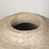 Mercana Rama Small Beige Paper Mache Floor Vase