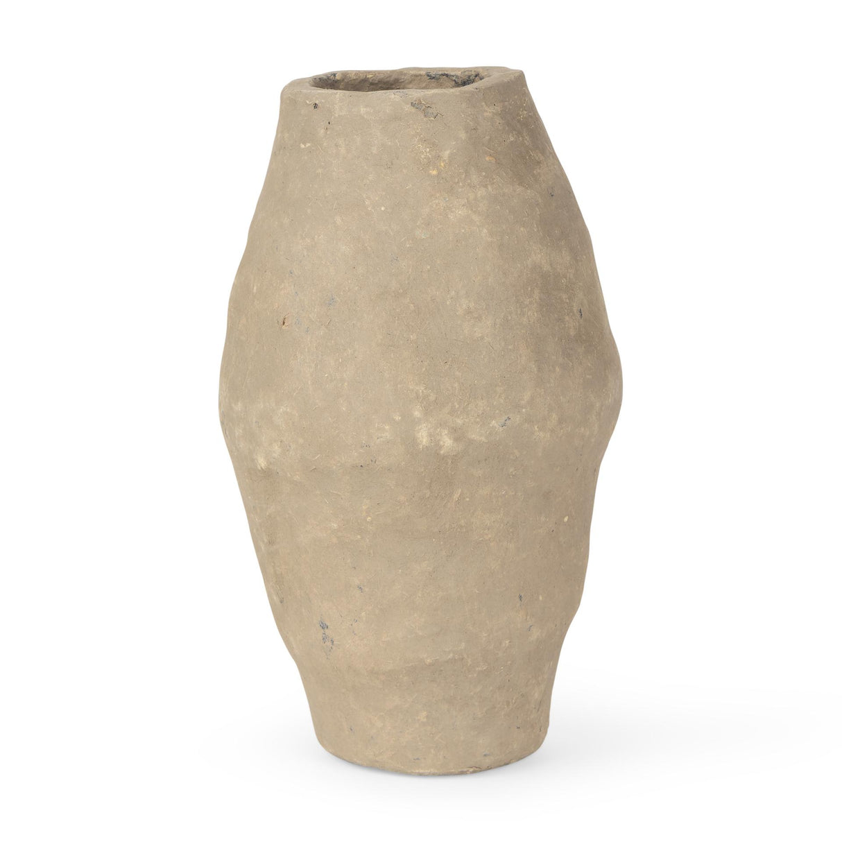 Mercana Rundal Small Gray Paper Mache Vase