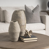 Mercana Rundal Small Gray Paper Mache Vase