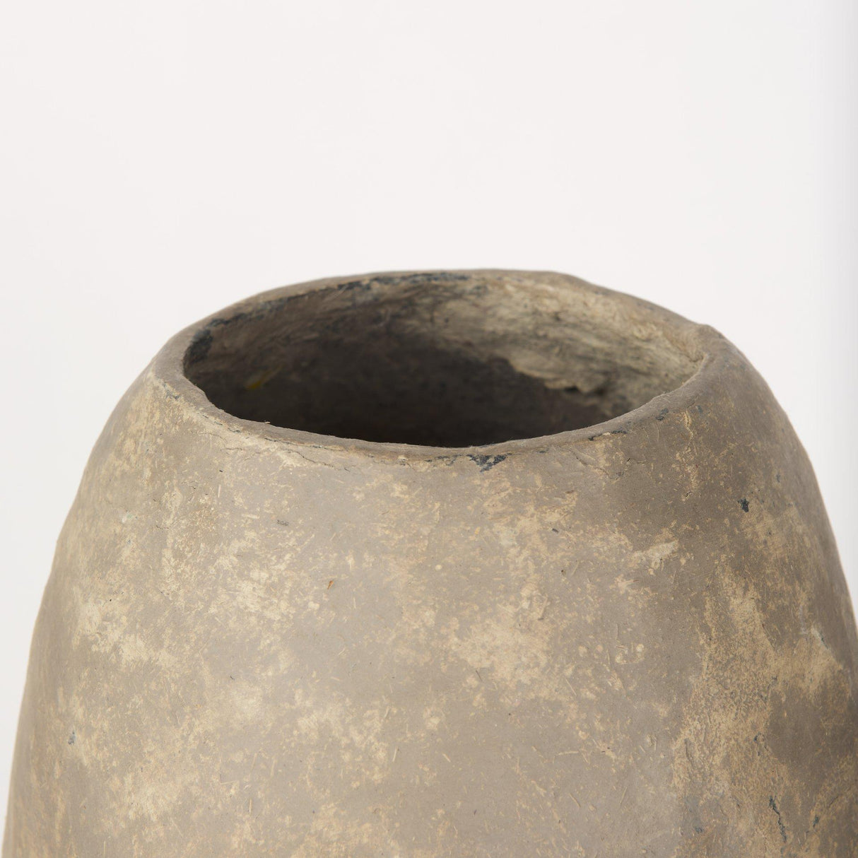 Mercana Rundal Large Gray Paper Mache Vase