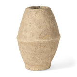 Mercana Rundal Small Beige Paper Mache Vase