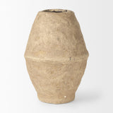 Mercana Rundal Small Beige Paper Mache Vase