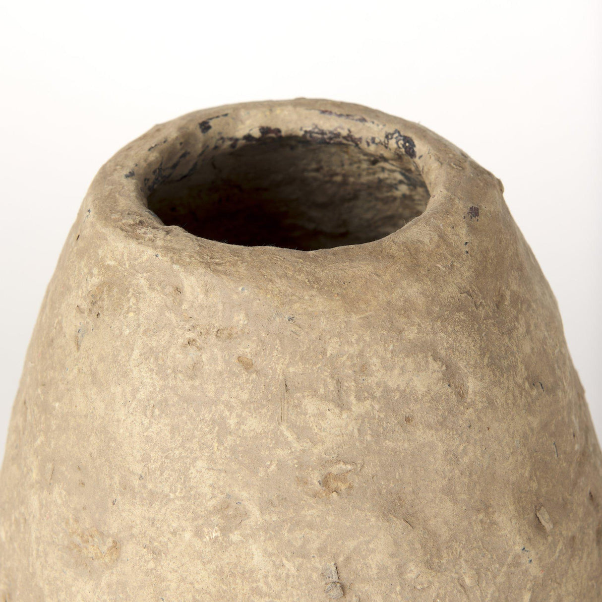Mercana Rundal Small Beige Paper Mache Vase