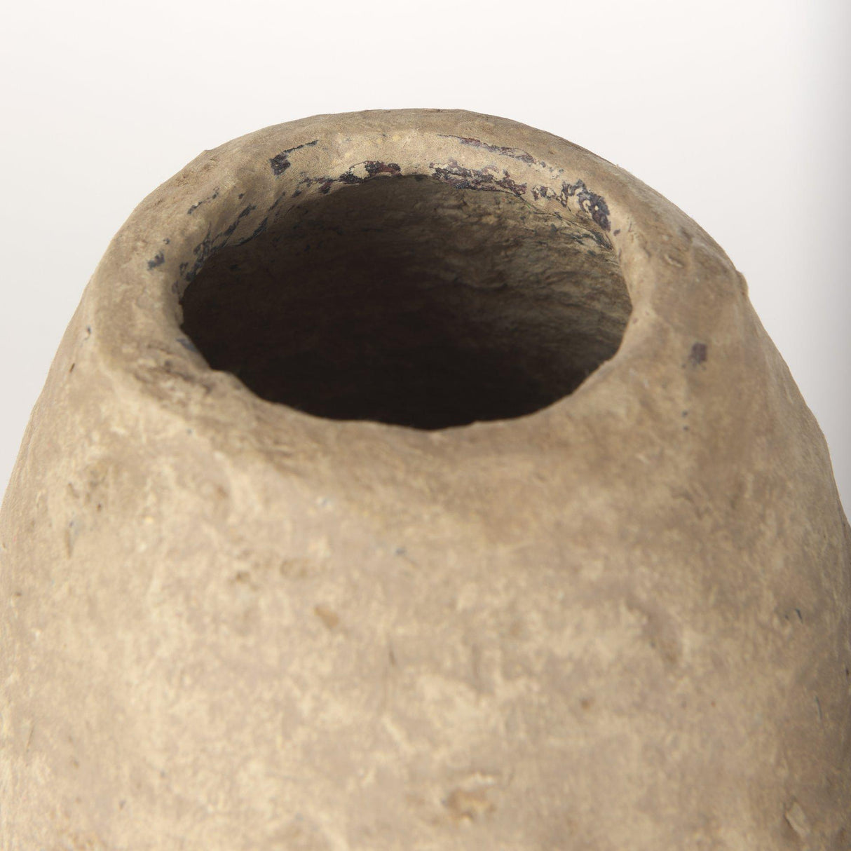 Mercana Rundal Small Beige Paper Mache Vase