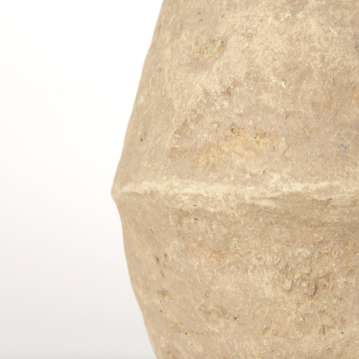 Mercana Rundal Small Beige Paper Mache Vase
