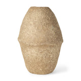 Mercana Rundal Large Beige Paper Mache Vase
