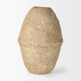 Mercana Rundal Large Beige Paper Mache Vase