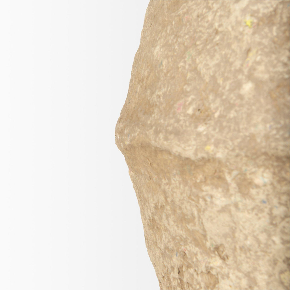 Mercana Rundal Large Beige Paper Mache Vase