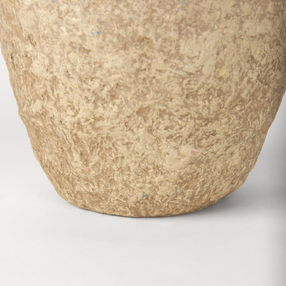 Mercana Rundal Large Beige Paper Mache Vase