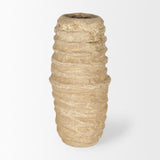 Mercana Kamli Small Beige Paper Mache Vase