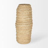 Mercana Kamli Large Beige Paper Mache Vase