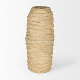 Mercana Kamli Large Beige Paper Mache Vase