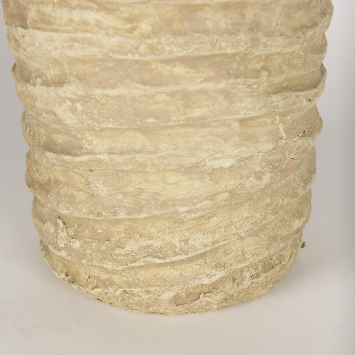 Mercana Kamli Large Beige Paper Mache Vase