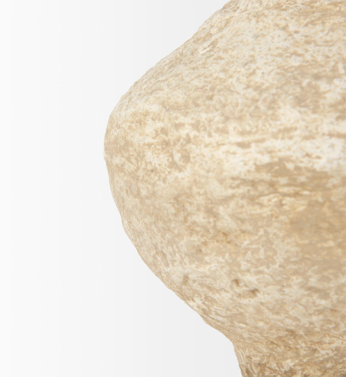 Mercana Ritu Small Beige Paper Mache Pot Vase