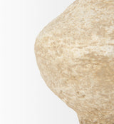 Mercana Ritu Small Beige Paper Mache Pot Vase