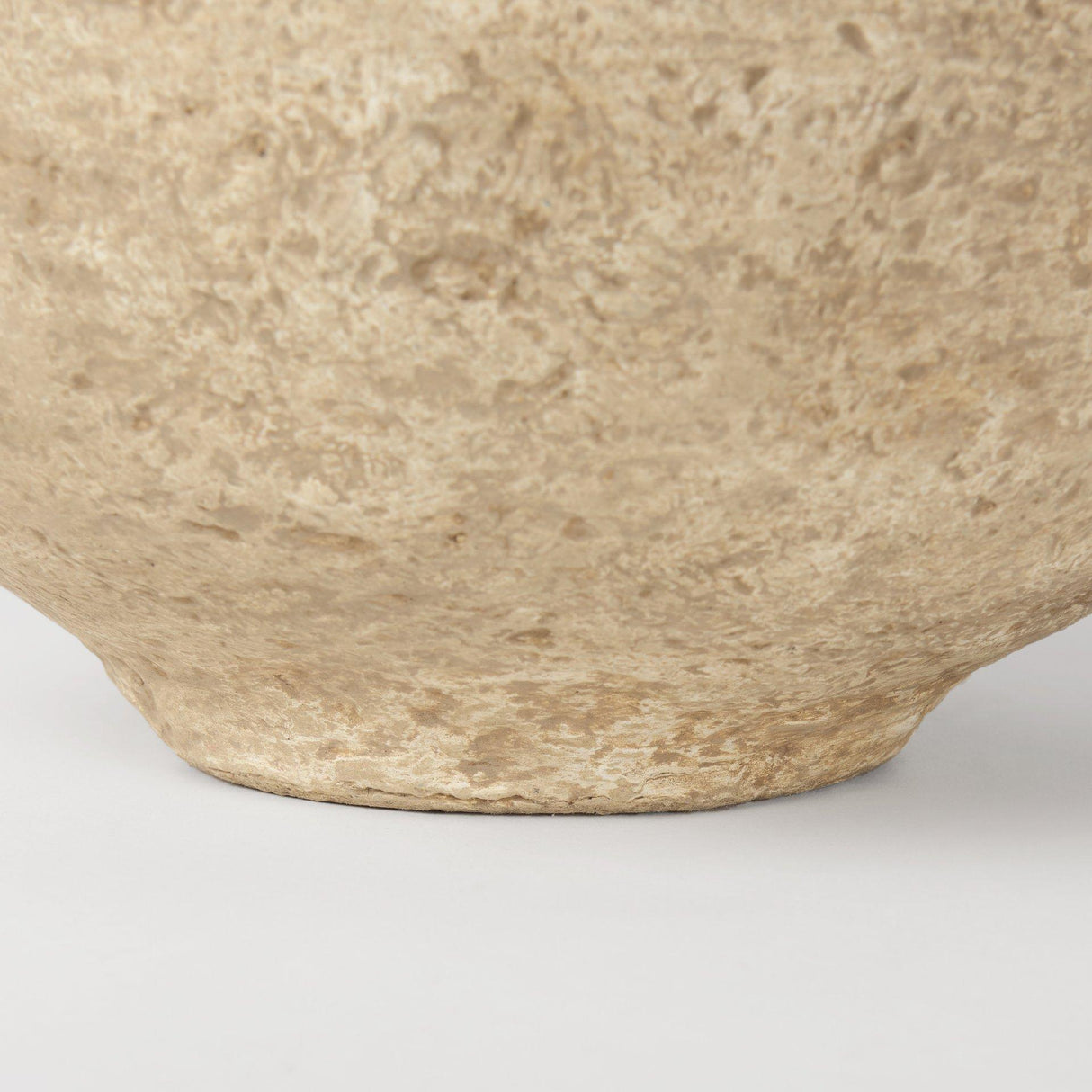 Mercana Ritu Large Beige Paper Mache Pot Vase