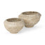 Mercana Sonu Set of 2 Beige Paper Mache Half-Pot Bowls