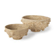 Mercana Sonam Set of 2 Beige Paper Mache Spiked Bowls