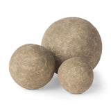 Mercana Sunita Set of 3 Gray Paper Mache Orbs