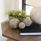 Mercana Sunita Set of 3 Gray Paper Mache Orbs